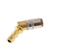 Latón DN 6 Enchufe de anclaje del molde 9,5 mm Protección de desbloqueo de la manguera 45 grados