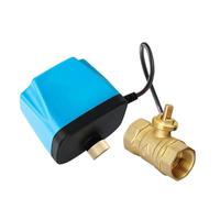 Latón motorizado de la válvula de bola DN15-50 NC 220V 12V 24V 3W 2C | Actuador eléctrico motorizado normalmente cerrado del control del alambre 2 de la válvula de bola 3(DN40,12V-24V_2 WAYS)