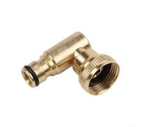 Latón para acoplamiento rápido, codo de 3/4 pulgadas para rosca interior BSP, conector de manguera giratorio para riego de jardín y carretes de manguera