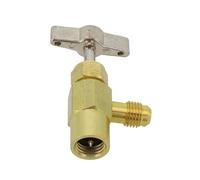 LatoYard Adaptador de abrebotellas R134A, construcción de latón macizo, SAE de 14 pulgadas a 12 pulgadas para rosca ACME, uso de diseño de mango en T