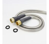 LatoYard Adaptador de manguera de jardín de acero inoxidable, carretes de manguera flexibles sin diseño, ligero para uso en exteriores