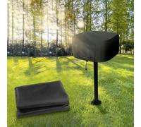 LatoYard Cubierta impermeable de tela Oxford para parrillas rectangulares estilo parque, para todo tipo de clima, resistente a los rayos UV, cubierta antipolvo para barbacoa con ajustable (210 D, 45 x