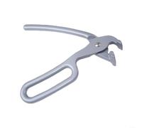 LatoYard Elevador de bandeja de pizza de aluminio resistente con mango de resorte, herramienta de abrazadera segura para sartenes calientes, bandejas y ollas de piedra, 20 x 16,5 cm