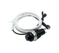 LatoYard Interruptor de encendido impermeable para parrillas Weber 70189, botón pulsador y kit de arnés de cableado, cromado para bisel de repuesto para reparación de barbacoa (70189)