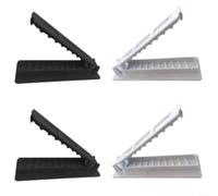 LatoYard Juego de 4 pinchos reutilizables para barbacoa, moldes de prensa manuales para carne para asar al aire libre, camping, herramientas de cocina, negro y blanco