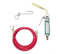 LatoYard Kit de soplete de soldadura de latón con manguera de alta presión de 1,6 m, diseño de interruptor de llama en espiral para reparación y calefacción de cilindros de gas