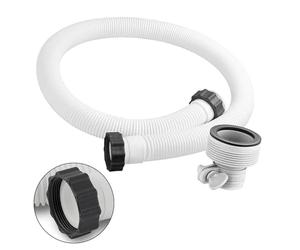 LatoYard Manguera de bomba de piscina climática de 59 pulgadas, manguera de filtro flexible con adaptador B para piscinas sobre el suelo y filtros de arena