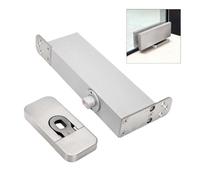 LatoYard Metal oculto para puerta hidráulico para cierre automático de puertas de acero de madera de doble acción, capacidad de 132 a 220 libras, color plateado