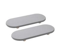 LatoYard Paquete de 2 alfombrillas de secado de cocina Diatom Mud de absorción rápida, antideslizantes, color gris