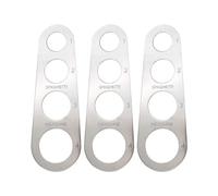 LATRAT 3 cucharas de espaguetis de acero inoxidable con 4 agujeros de medición, herramientas de cocina