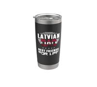 Latvian Dad Best Friends For Life Funny For Fathers Daddy Vaso térmico de acero inoxidable de doble pared