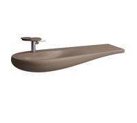 LAUFEN Alessi un lavabo, bajo encimera, 1 agujero para grifo, con rebosadero, repisa derecha, 1200x500, H8149731881041, Color: Café mate