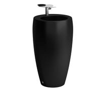 Laufen Il Bagno Alessi - Lavabo independiente 53x90x53 cm, agujero para grifo, negro mate H8119727161041