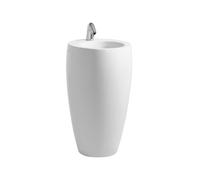 Laufen Il Bagno Alessi One - Lavabo independiente 53x53x90 cm, sin orificio para grifo, con LCC, blanco H8119724001091