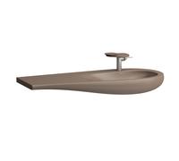 LAUFEN Alessi un lavabo, encastrado, 1 agujero para grifo, con rebosadero, repisa izquierda, 1200x500, H8149741881041, Color: Café mate