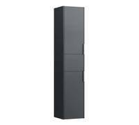 Laufen Base - Armario alto, 165x35x34 cm, 1 cajón, 2 puertas, bisagras a la derecha, gris H4027111102661