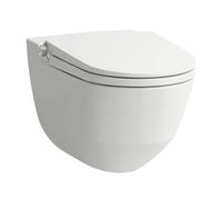 Laufen Cleanet Riva - Bidé electrónico con cerámica, suspendido, Rimless, SoftClose, LCC Active, blanco H820691A000001