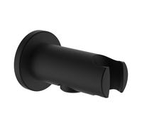 Laufen - Codo de ducha con soporte, negro mate HF504778428000