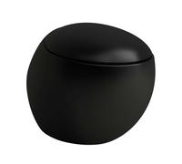 Laufen Il Bagno Alessi - Inodoro suspendido, Rimless, negro mate H8209717160001