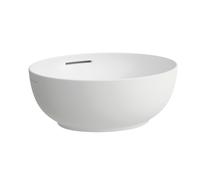 LAUFEN Il Bagno Alessi lavabo bol, con rebosadero, 45x40cm, incl. válvula de desagüe click-clack, H8189767571091, Color: Blanco Mate