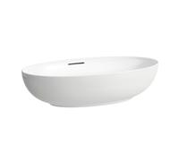 LAUFEN Il Bagno Alessi lavabo bol, con rebosadero, 70x40cm, incl. válvula de desagüe click-clack, H8189784001091, Color: Blanco con LCC