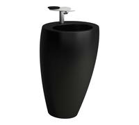 Laufen Il Bagno Alessi - Lavabo independiente 52x85x53 cm, agujero para grifo, negro mate H8119717161041