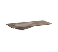 LAUFEN Il Bagno Alessi lavabo sobre encimera, sin agujero para grifo, sin rebosadero, con válvula de desagüe, 120x50cm, H8179791881121, Color: Café mate