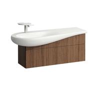 Laufen Il Bagno Alessi - Mueble para lavabo, 100x32x34 cm, 1 cajón, Noce canaletto H4304210976301