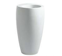 Laufen Il Bagno Alessi One - Lavabo independiente 53x53x90 cm, sin orificio para grifo, con LCC, blanco H8119724001091