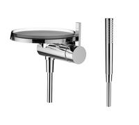 Laufen Kartell - Conjunto de ducha Disc con grifo empotrado, cromo H3313390041411