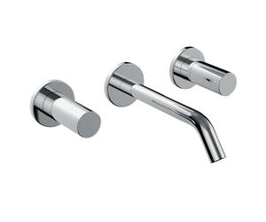 Laufen Kartell - Grifo empotrado de lavabo, montaje de 3 orificios, cromo H3123360041201