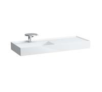 Laufen Kartell - Lavabo 120x46 cm, con 1 agujero para grifo, SaphirKeramik, con LCC, blanco H8133324001111