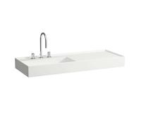 Laufen Kartell - Lavabo 120x46 cm, con 3 agujeros para grifo, SaphirKeramik, blanco H8133320001581