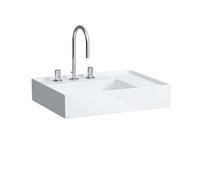 Laufen Kartell - Lavabo 60x46 cm, con 3 agujeros para grifo, SaphirKeramik, con LCC, blanco H8103344001581