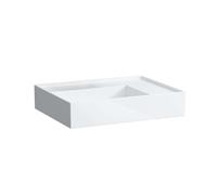 LAUFEN Kartell lavabo, sin agujero para grifo, sin rebosadero, repisa derecha, 600x460mm, H8103344001121, Color: Blanco con LCC