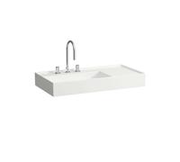 Laufen Kartell - Lavabo 90x46 cm, con 3 agujeros para grifo, SaphirKeramik, con LCC, blanco H8103384001581