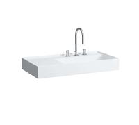 Laufen Kartell - Lavabo 90x46 cm, con 3 agujeros para grifo, SaphirKeramik, con LCC, blanco H8103394001581