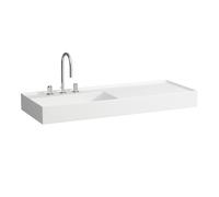 Laufen Kartell - Lavabo 120x46 cm, con 3 agujeros para grifo, SaphirKeramik, blanco H8133320001581
