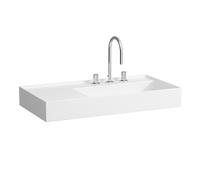 Laufen Kartell - Lavabo 90x46 cm, con 3 agujeros para grifo, SaphirKeramik, con LCC, blanco H8103394001581