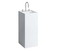 Laufen Kartell - Lavabo independiente 38x44x90 cm, con 3 agujeros para grifo, con LCC, blanco H8113314001581