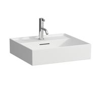 LAUFEN Kartell Lavabo sobre encimera, 1 agujero para grifo, con rebosadero, 500x460mm, H8163327571041, Color: Nieve (blanco mate)