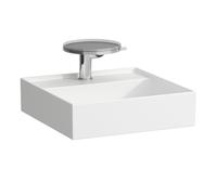 LAUFEN Kartell Lavabo sobre encimera, 3 agujeros para grifo, sin rebosadero, 460x460mm, H8183310001581, Color: Blanco