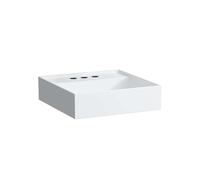 Laufen Kartell - Lavabo sobre encimera 46x46 cm, con 3 agujeros para grifo, blanco H8153310001581