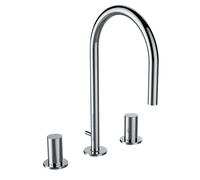 Laufen Kartell - Grifo de 3 orificios para lavabo, cromo H3123330042201