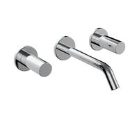 Laufen Kartell - Grifo empotrado de lavabo, montaje de 3 orificios, cromo H3123360041201