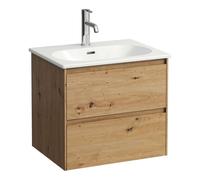 Laufen Lani for Lua - Armario con lavabo, 51x57x44 cm, 2 cajones, roble H8600832671041
