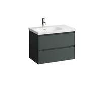 LAUFEN LANI para mueble bajo lavabo Lua, 2 cajones, SoftClose, para repisa de lavabo derecha, 750x515x445mm, H4035921122661, Color: Gris de tráfico
