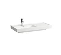 LAUFEN Lavabo Meda, empotrable, repisa derecha, 1000x460mm, sin agujero para grifo, con rebosadero, H8171184001091, Color: Blanco con LCC