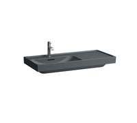 LAUFEN Lavabo Meda, empotrable, repisa derecha, 1000x460mm, sin agujero para grifo, sin rebosadero, H8171187581121, Color: Grafito mate