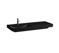 LAUFEN Lavabo Meda, empotrable, repisa derecha, 1200x460mm, 1 agujero para grifo, sin rebosadero, H8171107161111, Color: Negro Mate